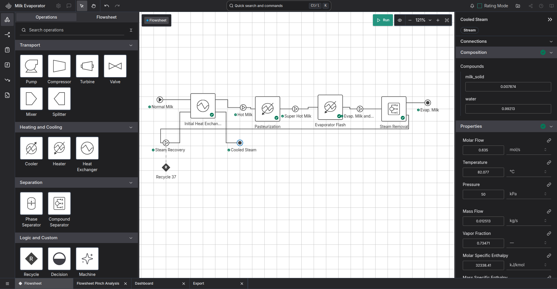 Screenshot of the Ahuora Digital Twin Platform